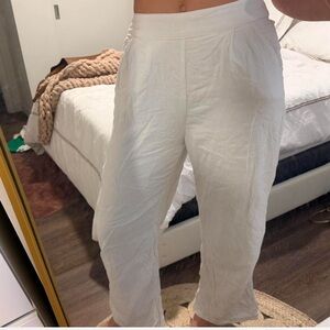 Abercrombie & Fitch Cream Wide Leg Pants